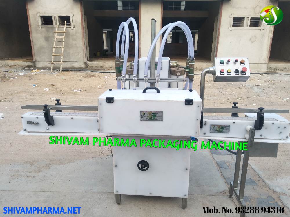 Front view of the Automatic Toilet Cleaner Bottle Filling Machine TCF-200